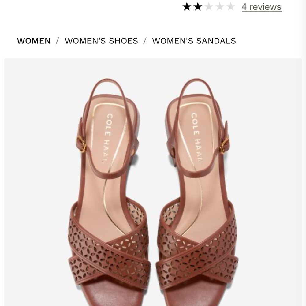 Cole Haan Brown Sandals with Strap Details